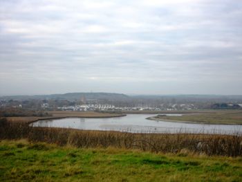 Scenic view of river against sky