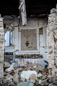 Interior of old abandoned building