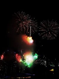 Low angle view of firework display