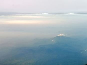 Aerial view of sea against sky