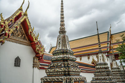 Low angle view of temple against sky