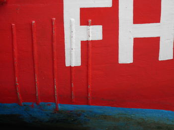 Close up of red brick wall