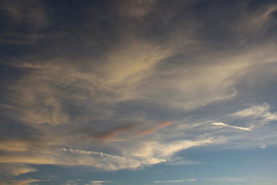 Low angle view of clouds in sky