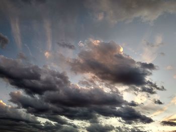 Low angle view of dramatic sky