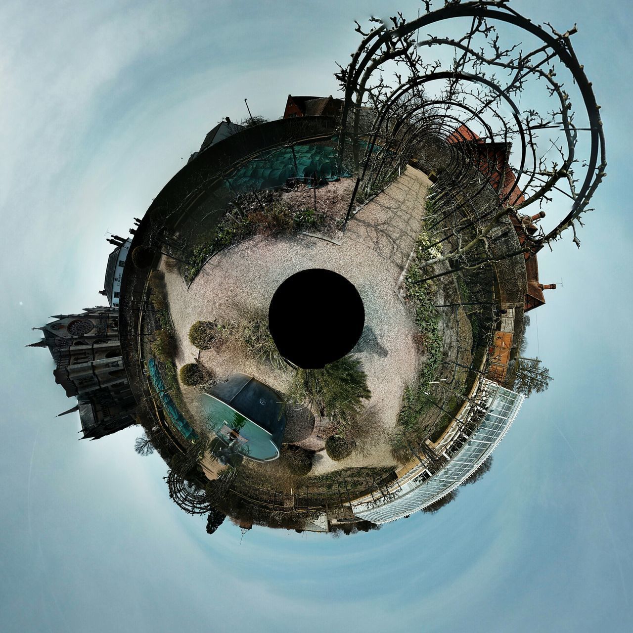 circle, sky, low angle view, abandoned, obsolete, built structure, old, damaged, architecture, cloud - sky, rusty, weathered, deterioration, run-down, the past, close-up, outdoors, day, no people, cloud