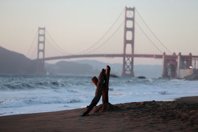 View of golden gate bridge against sky