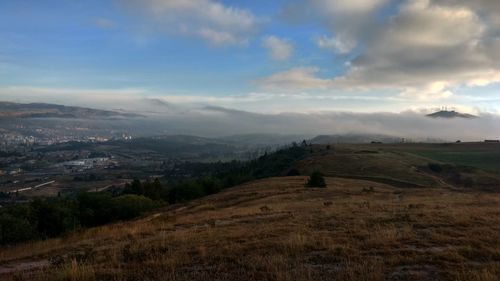 Scenic view of landscape against sky