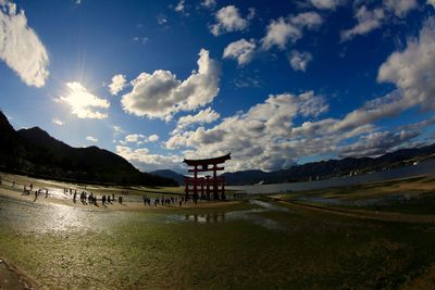 Scenic view of landscape against sky