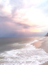 View of sea against cloudy sky