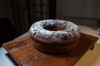 Close-up of bread on table