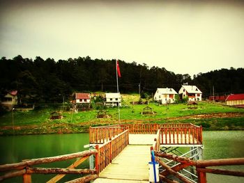 Footbridge over river