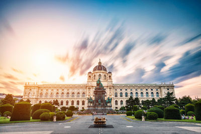 View of building against cloudy sky