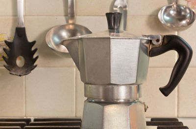 Close-up of coffee on table at home