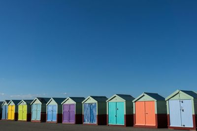 Built structure against clear blue sky