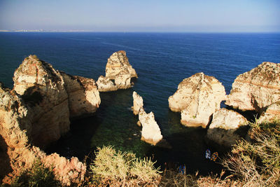 High angle view of sea