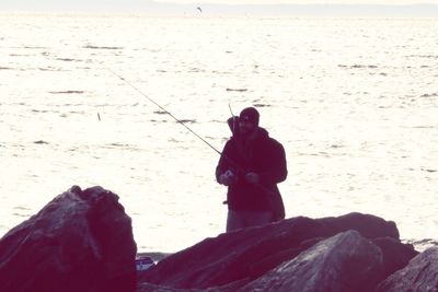 Man standing on beach
