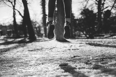 Low section of person on swing