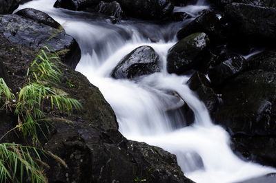 Stream flowing through rocks