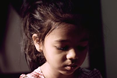 Close-up portrait of a girl