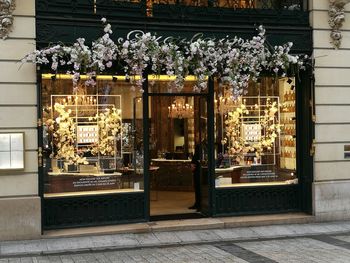View of building in the dark