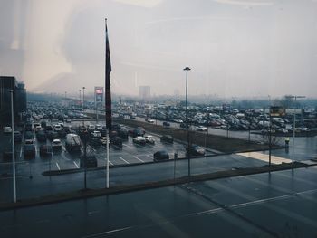 Vehicles on road during rush hour