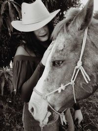 A girl with her pet 