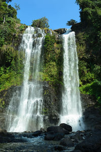 Scenic view of waterfall