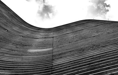 Low angle view of roof against sky