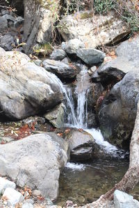 Stream flowing through rocks