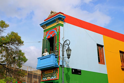 Low angle view of building against sky