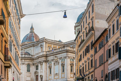 Low angle view of historic buildings against sky