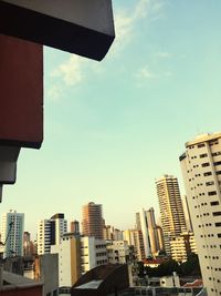 Low angle view of buildings against sky