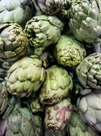 Full frame shot of artichoke for sale in market