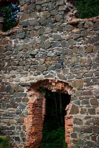 Old stone brick wall