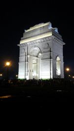 View of illuminated building at night