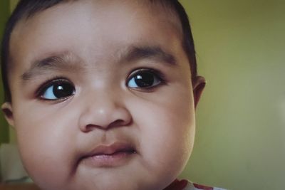 Close-up portrait of cute boy