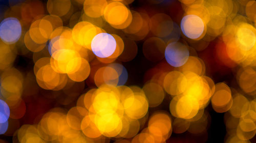 Full frame shot of defocused lights