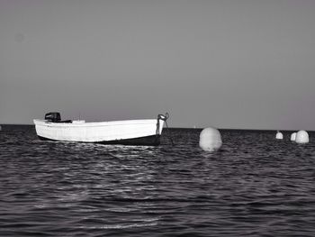 Scenic view of boats in sea