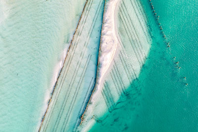 High angle view of beach
