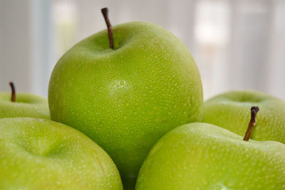 Close-up of wet apple