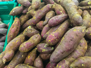 Full frame shot of carrots for sale at market stall