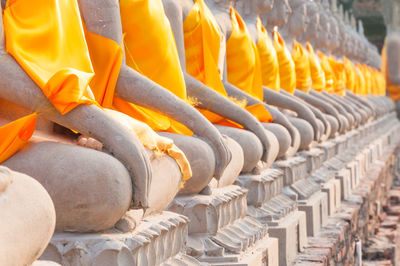 Close-up of yellow temple