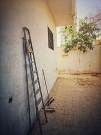 Empty alley amidst buildings