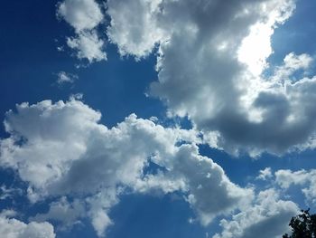 Low angle view of cloudy sky