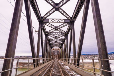 Low angle view of bridge against sky