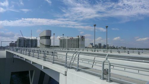 View of buildings against cloudy sky