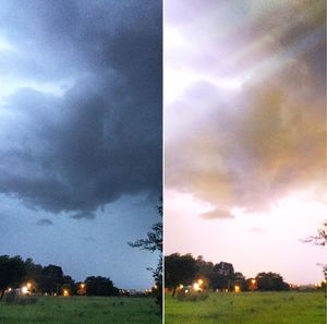 Scenic view of sky at night