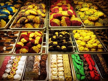 Full frame shot of colorful candies for sale