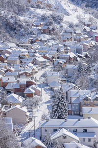 High angle view of townscape