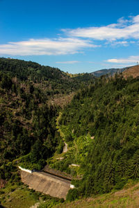 High angle view of landscape against sky